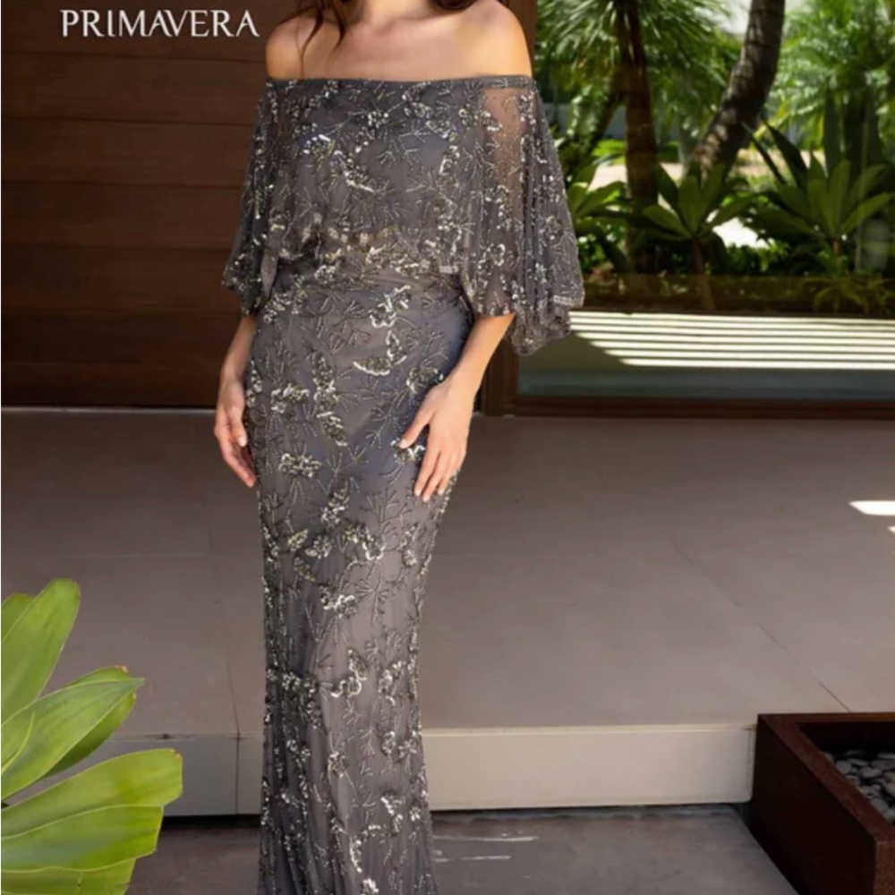 Gray Off-Shoulder Dress